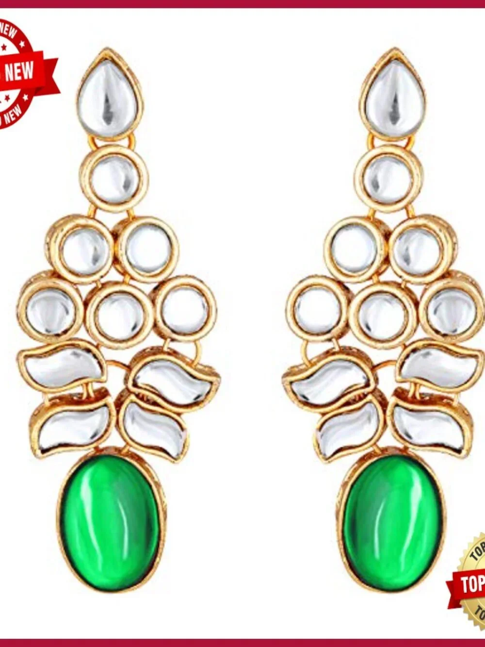3-Layer Beaded Necklace & Earring Set - Traditional Indian Jewellery
